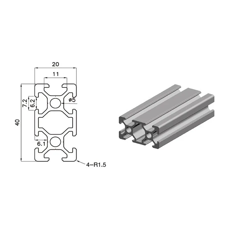 2020/2040/2080 Aluminium Extrusion T-Slot Profile(Images2)