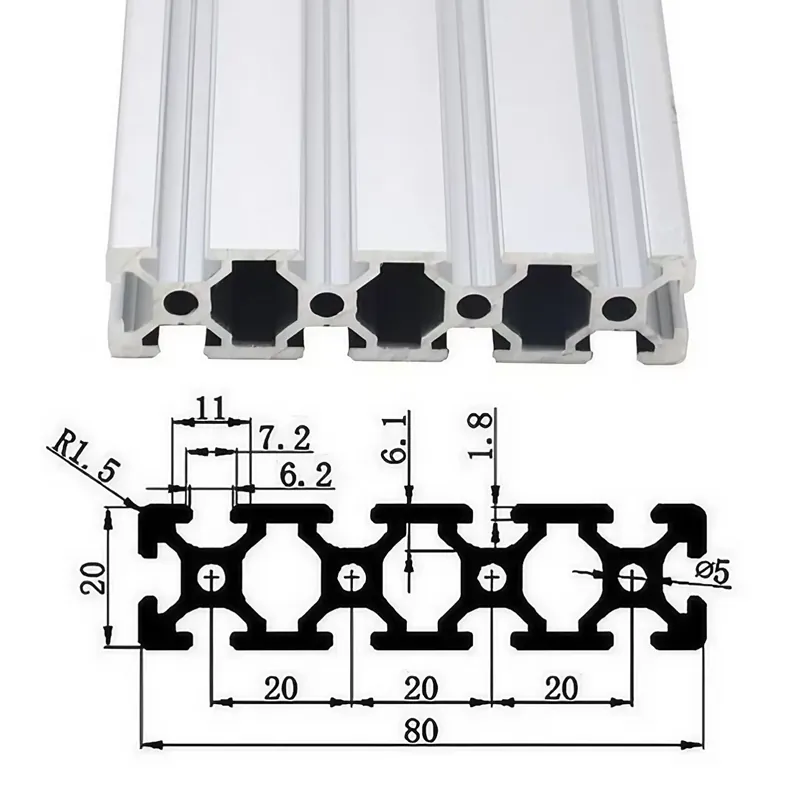 2020/2040/2080 Aluminium Extrusion T-Slot Profile(Images3)